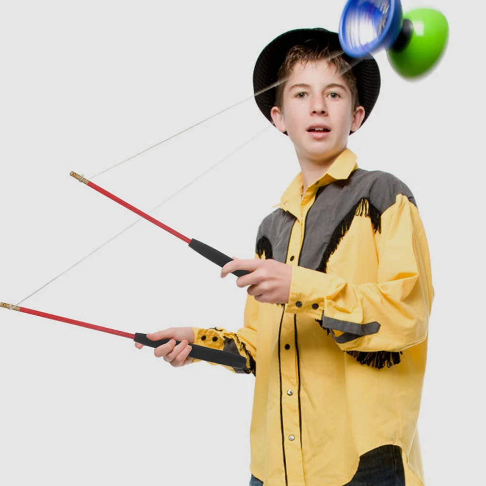 

Diabolo Juggling 44.5cm Professional Chinese Diabolo Stick Anti- Handle Solid Pole Replacement Juggling Bearing Stick