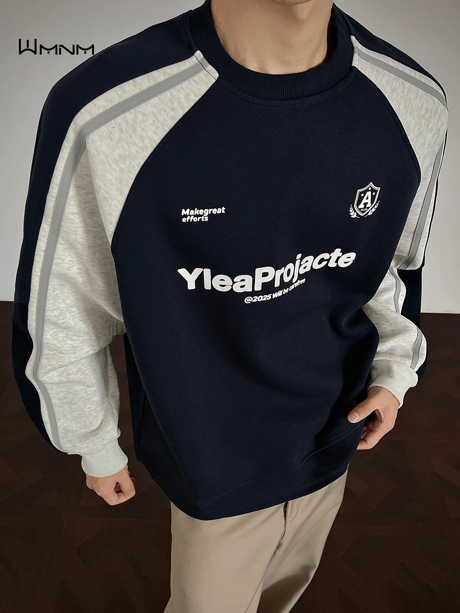 

Retro American Sweatirt Men's Autumn oulder Sve Insertion Long Sve round Ne No Cap Spor Casual Cotton Polyester