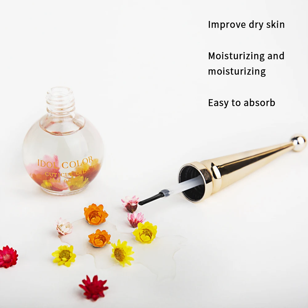 IDOL COLOR น้ํามันหนังกําพร้า ซ่อมแซมและฟื้นฟูหนังกําพร้า - ทรีทเม้นต์สปาออร์แกนิก - สําหรับเล็บที่แข็งแกร่งและมีสุขภาพดีขึ้น 0.52FL Oz