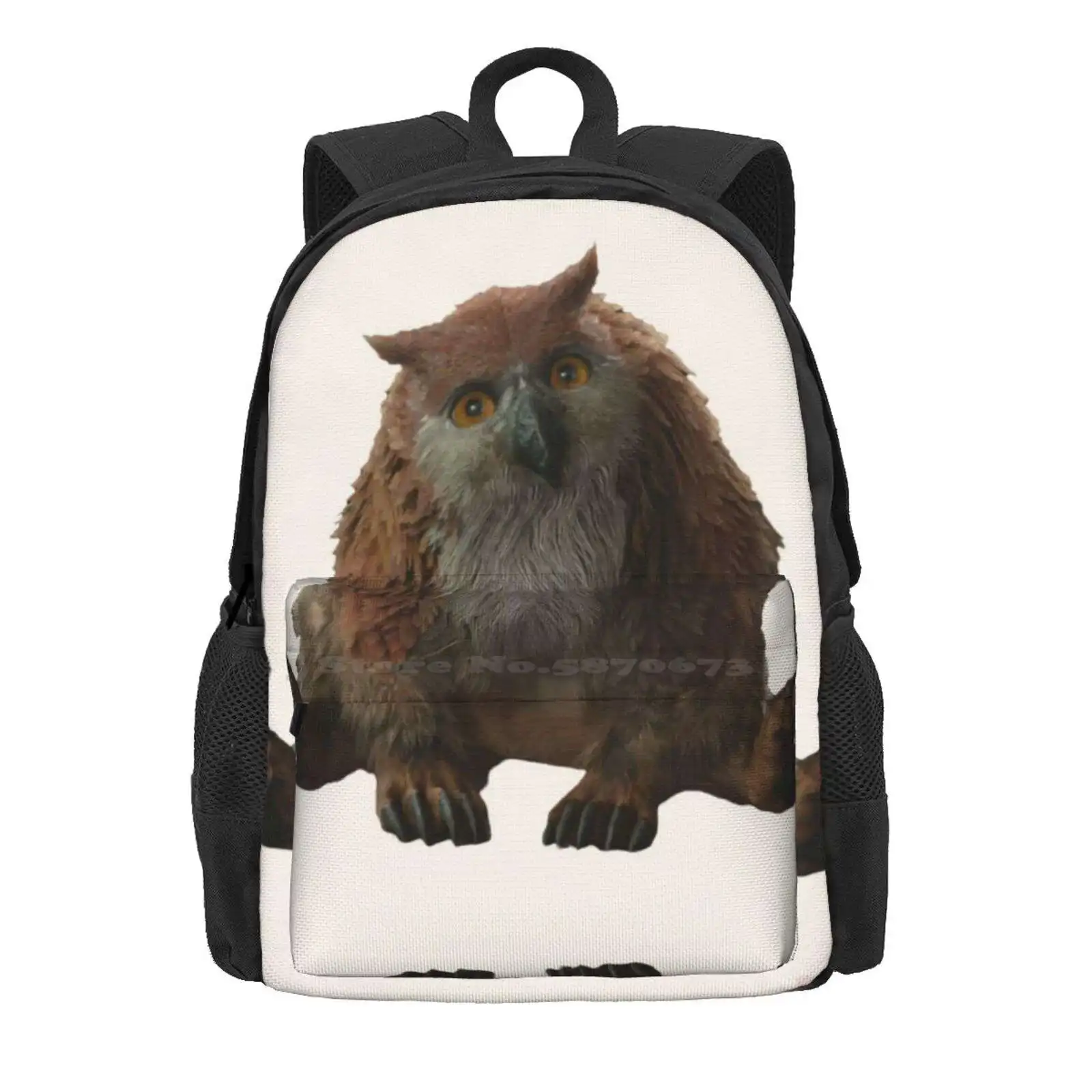 Bg3 Owlbear Cub Hot Sale Schoolbag Backpack Fashion Bags Bg3 Owlbear Cub Dnd And Dragons Cute Animals Mythical Creatures