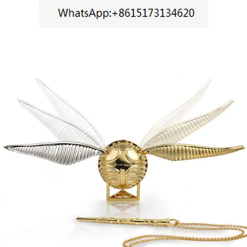 

Luxury Gold Snitch Ring Box Jewelry Organizer Storage Boxes Proposal Wedding Gift Box Mystery Wings Brass Plated Real Gold