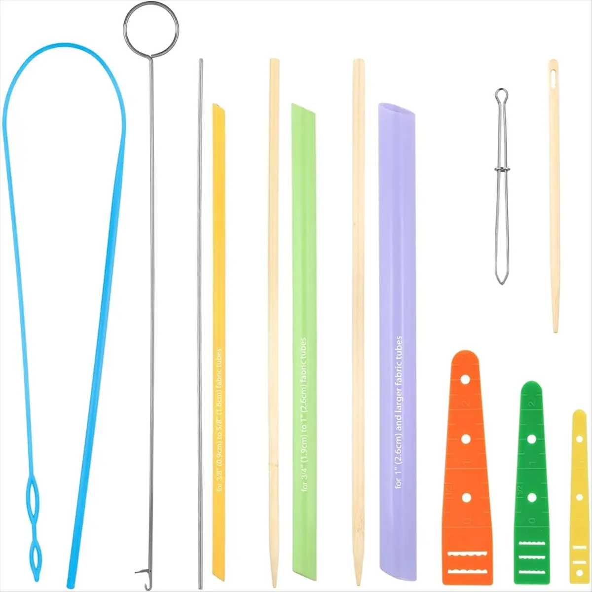 ABCD 13pcs Quick Turn Fabric Set, for Sewing Threading Crafting & DIY Threader Projects Practical Sewing Turning Accessories
