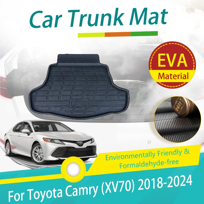 Car Rear Trunk Mats For Toyota Camry XV70 70 Daihatsu Altis 2018~2024 Waterproof Pads Boot Rugs Suitcase Covers Auto Accessories