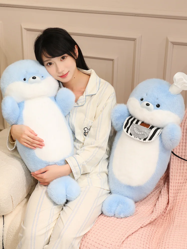 

Adorable Seal Plu Toy Soft Pluie S Pillow Doll Birthday Gift for Girls Cute Seal Stuffed Animal Doll Hable Cuion
