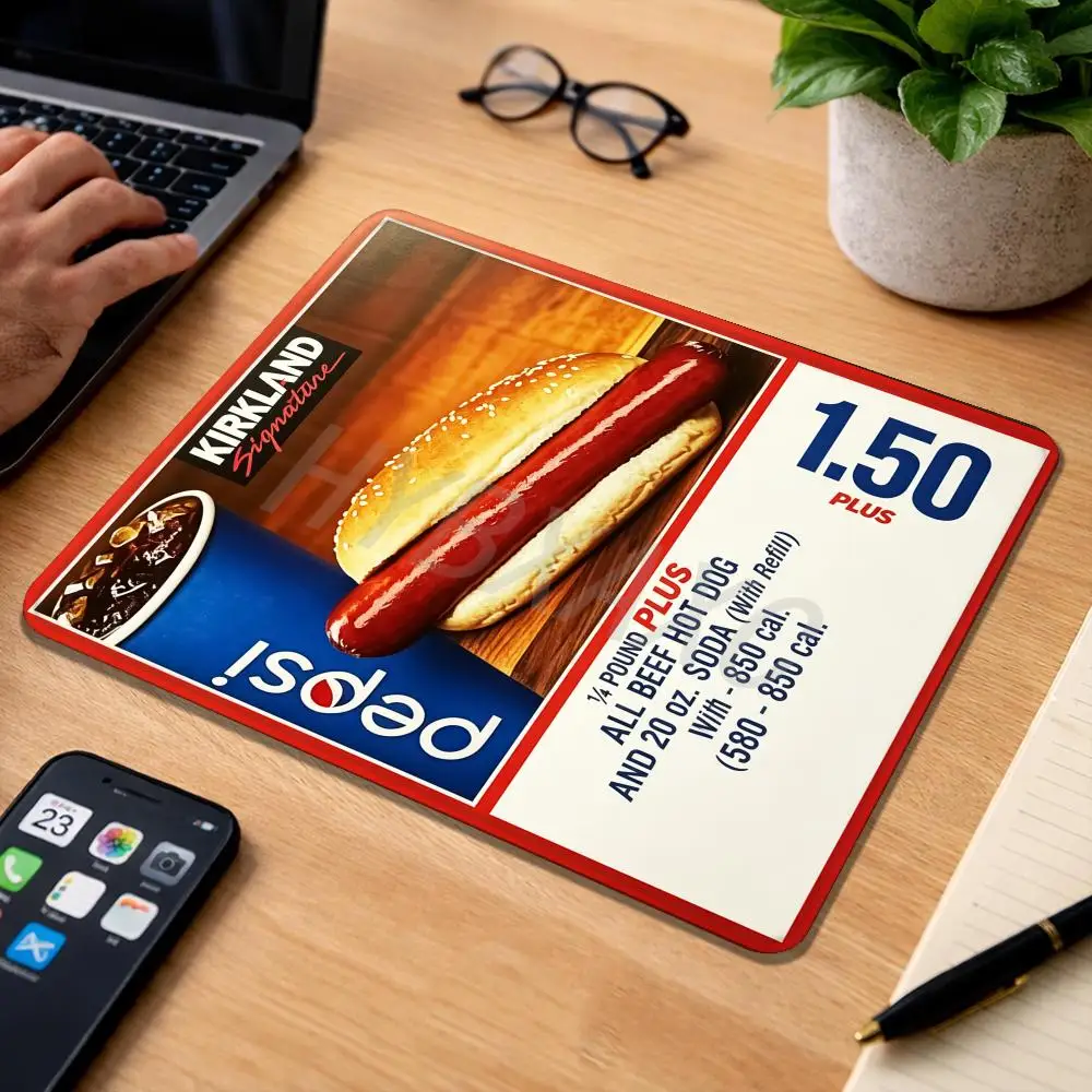 

HYBXAXC Hot Dog & Soda Print Small Mouse Pad Non-slip Waterproof Desk Mat for Gaming Office Laptop Keyboard