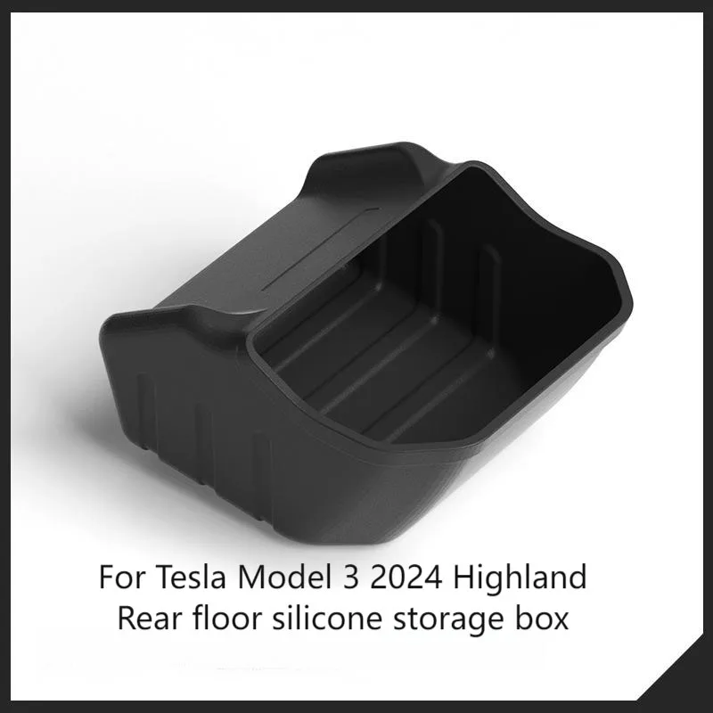 For Tesla Model 3 Highland 2025 Rear Seat Storage Box Below The Rear Air Outlet Rear Seat Organizer Tray Car Accessories 2024