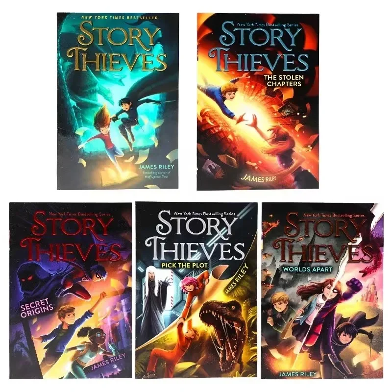 5 Books/Set  Story Thieves Complete Collection English Reading Books Hell High School Life Detective Novels Books