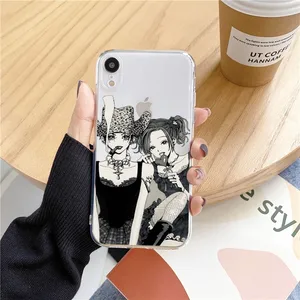iPhone 15 11 13 14 Pro Max 7 8 Plus X XR XS Max SE2020 12mini透明カバー用の日本のクラシックアニメナナ電話ケース 10ベストセールスナナケース-6