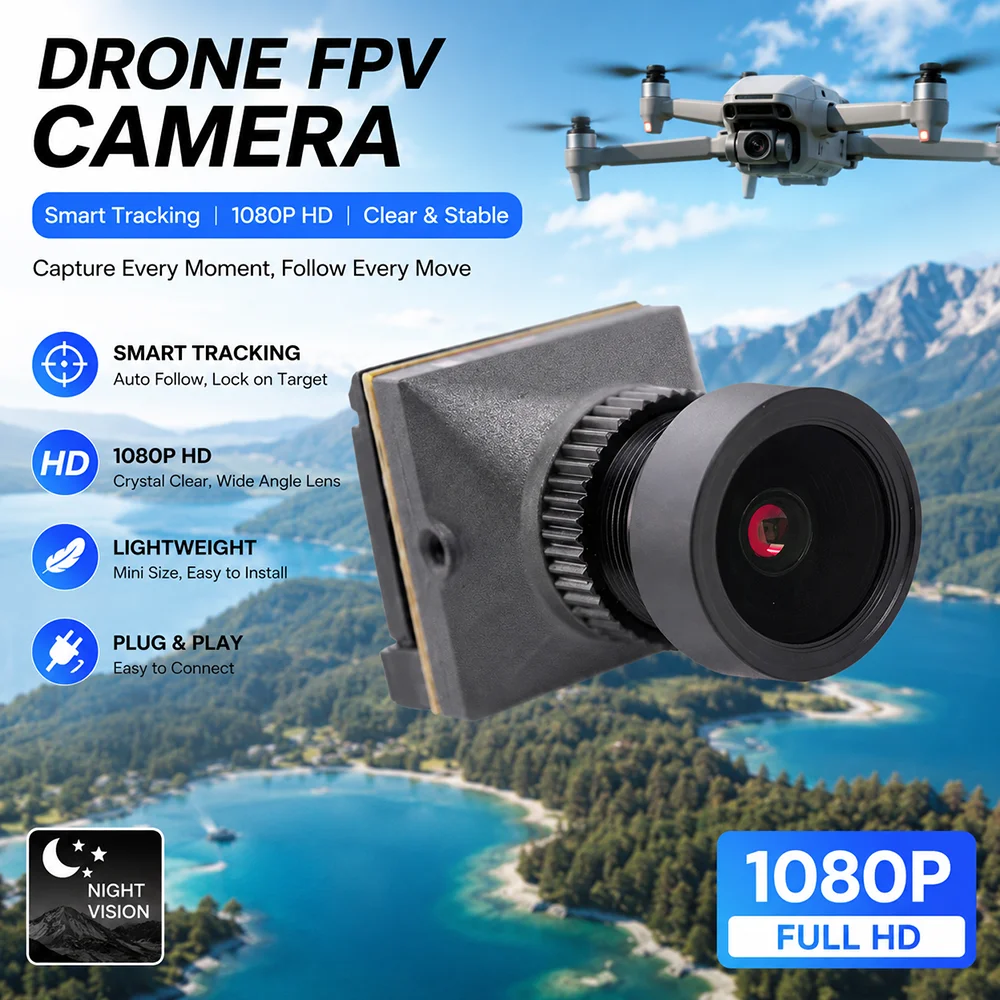 

RC Drone FPV Camera 1500TVL HD Blacklight Camera Wide Angle Lens NTSC PAL Video Output