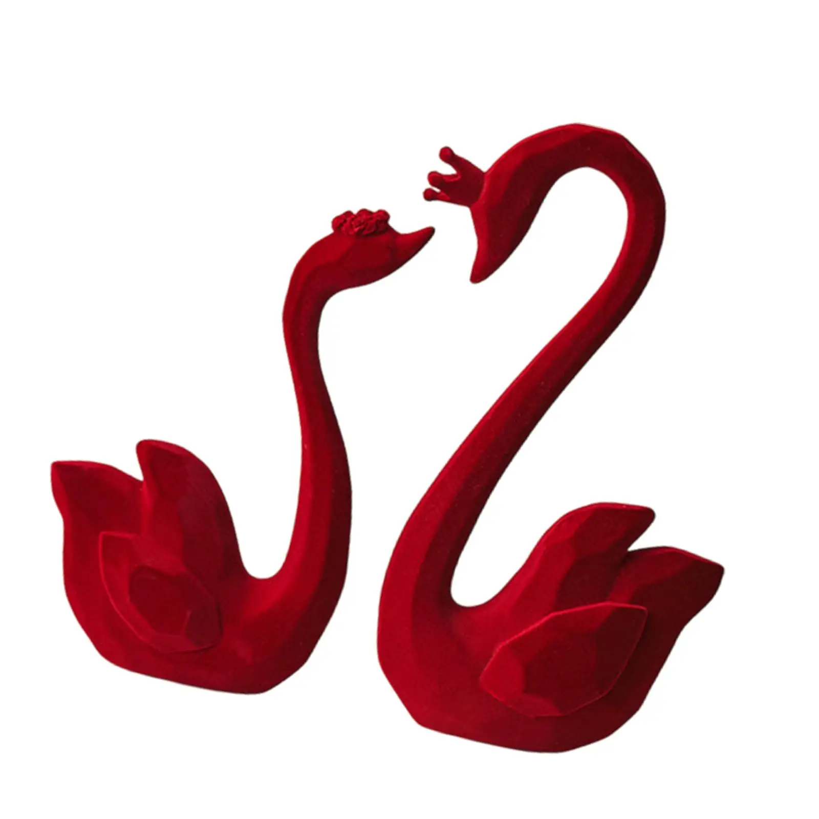 

2 Pieces Swan Statues Desktop Ornaments Resin Animal Sculptures Swan Figurines for Wedding Birthday Office Shelf Housewarming