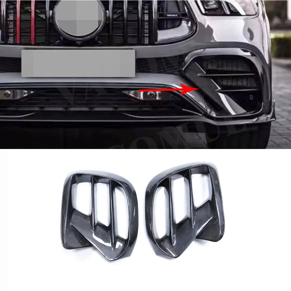 VACOMUL For Benz GLE Class C167 GLE350 GLE53 AMG Sport Coupe 2020-2023 Front Bumper Air Vent Outlet Real Carbon Fiber FRP