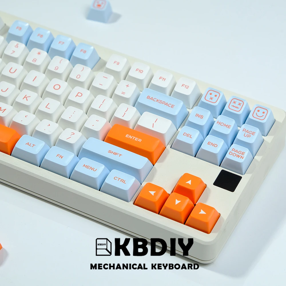 KBDiy 160 Keys/Set GMK Salmon Keycaps Custom PBT SA Profile for Mechanical Gaming Keyboards Keycap ISO Double Shot for MX Switch