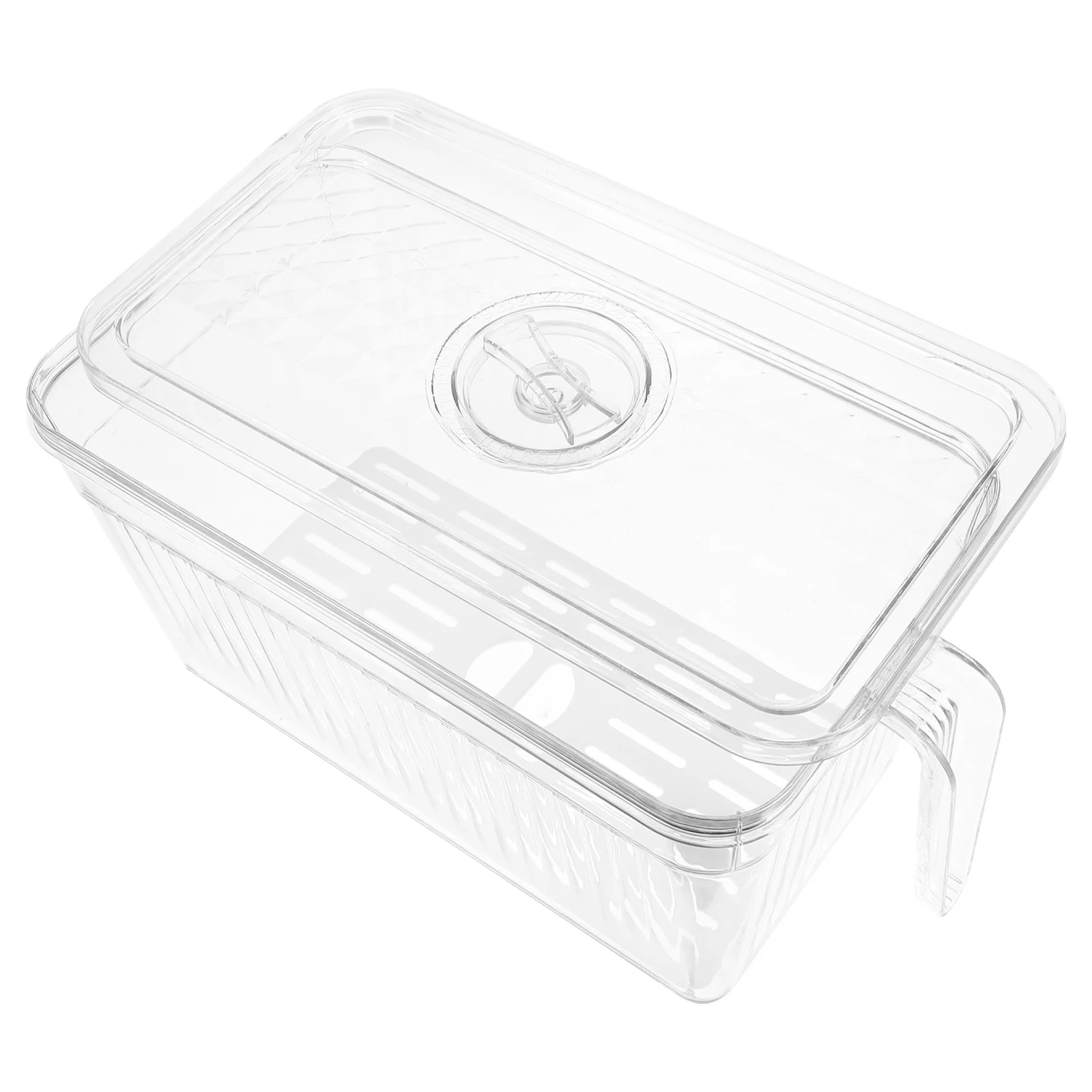 

Pet Fridge Storage Bin Large Capacity Refrigerator Organizer Transparent Fruit Container Daily Usage Fridge Storage Bin