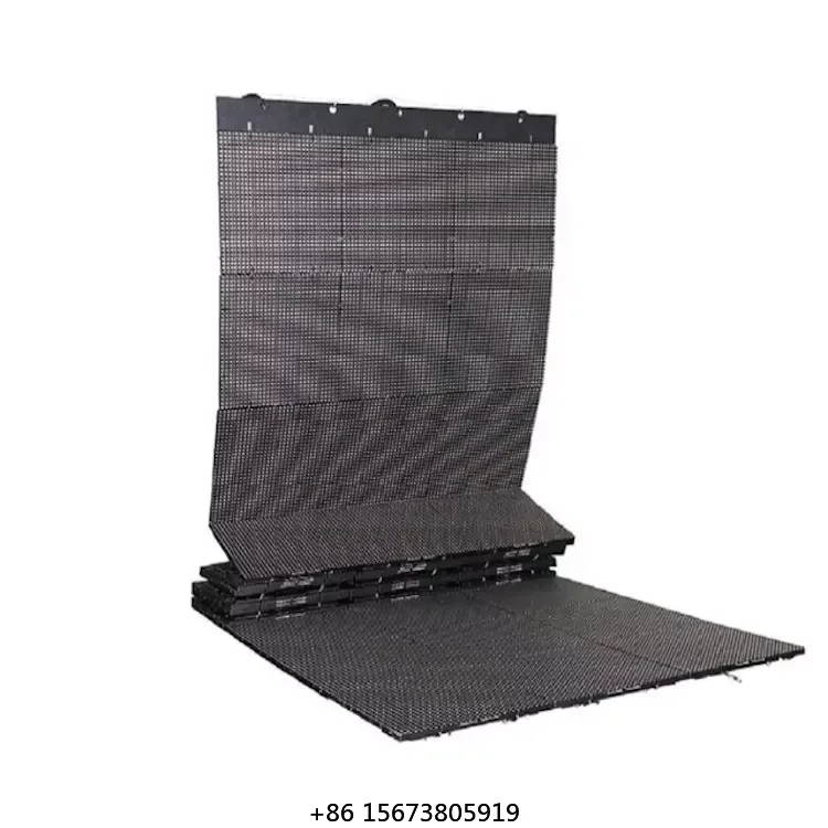 Indoor Outdoor Led Panel Wall Screen 1x2m Foldable LED Curtain P3.9 P7.8 Folding Led Display Video Wall