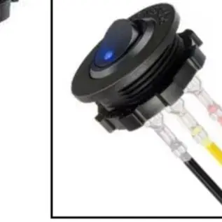 2PCS 12V 20A For SPST Round Rocker Switch With Red LED Light Pre Wired Aluminum Housing For RV Car Boat Automotive Power Control