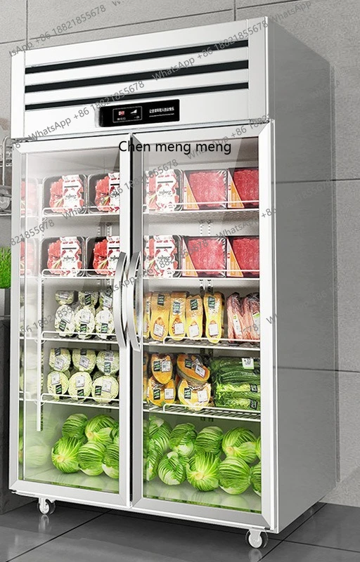 

Commercial Display Cabinet Vertical Fresh-keeping Display Cabinet Engineering Deluxe Fully Refrigerated