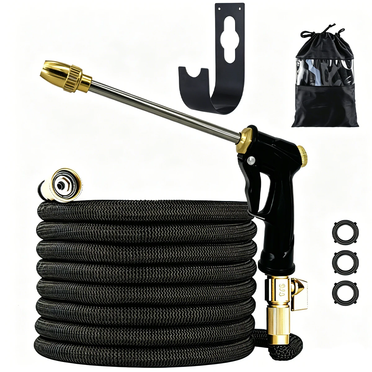 Expandable Magic Hose High-Pressure Car Wash Cleaning Water Gun Home Garden Watering Water Pipes Gardening Supplies 25FT-125FT ﻿