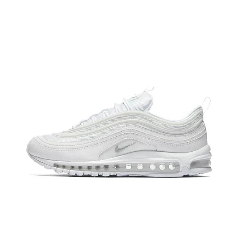 

Original Nike Air Max 97 White bullet Men's and Women's Running Shoes Aseismatic Breathable Sports Unisex Sneakers 921826-101