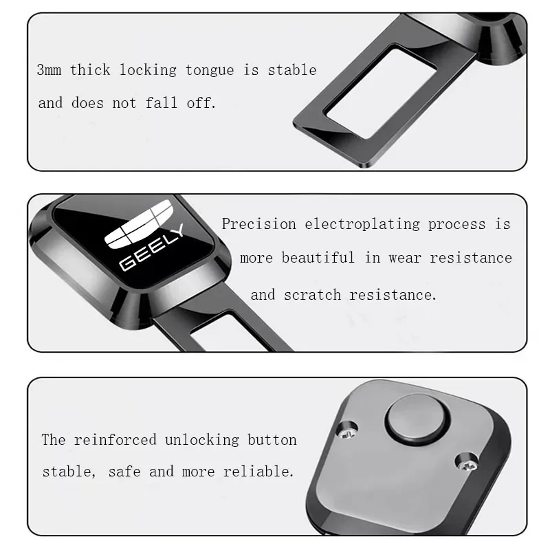 لجيلي GC6 GC9 EMGRAND اكسسوارات السيارات حزام أمان السيارة تمديد المكونات مشبك حزام الأمان كليب قابل للتعديل موسع