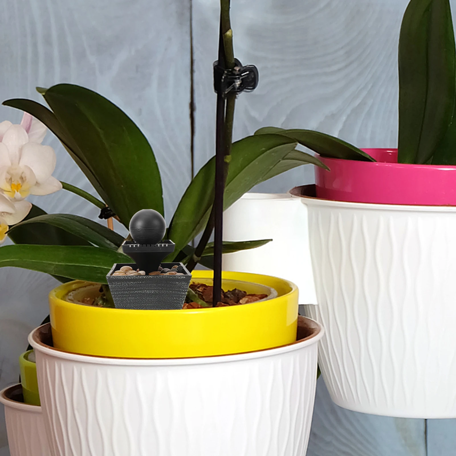 

Resin Desktop Water Fountain Indoor Tabletop Decor for Office Home Relaxation Mini Waterfall Feature Small Fountain for Desk