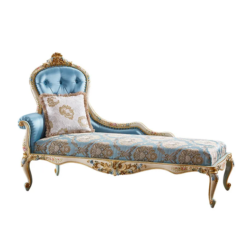 

Mahogany carved painted concubine chair single sofa chair concubine couch fabric beauty couch