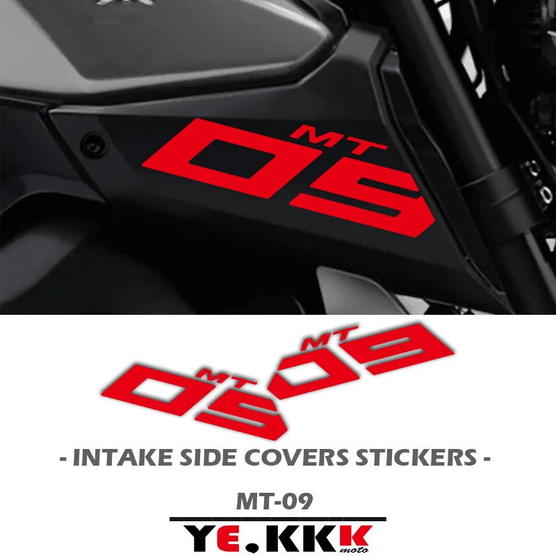 

For Yamaha MT-09 MT09 MT-09SP FZ09 Air Intake Side Cover Sticker Set Fairing Cut Sticker Decals Custom Color Reflective