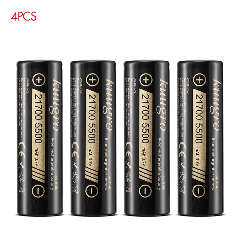 Kuugro ku-55E 21700 5500mAh oplaadbare batterij 3,7V 3C ontlading Hoogvermogen batterijen voor krachtige apparaten