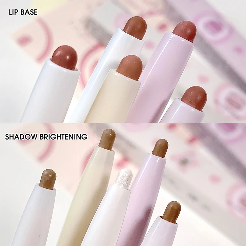 ดินสอเขียนขอบปากสองหัวสำหรับนักเรียนร่างรูปร่างริมฝีปากเปลือย