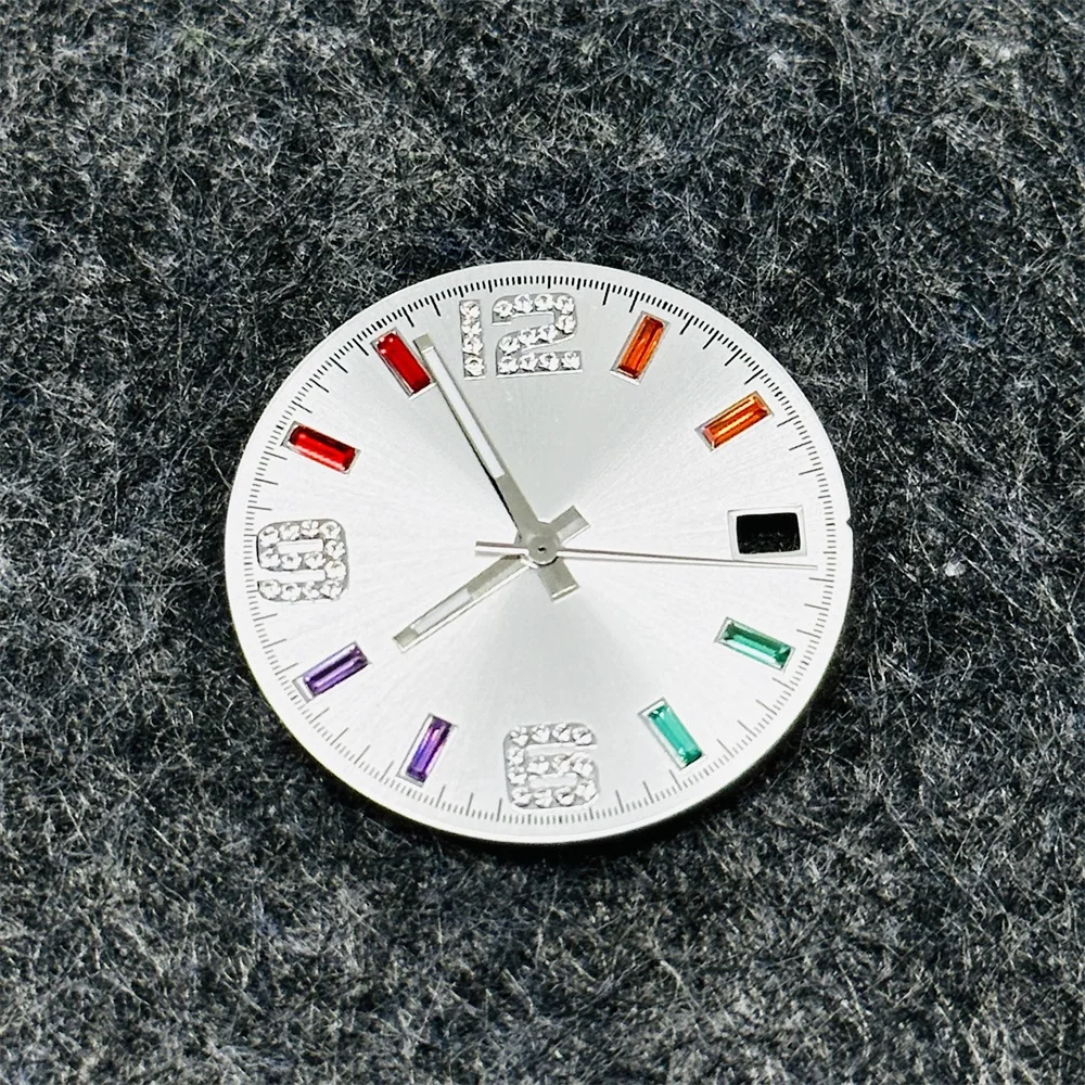 28.5mm Watch Dial Sun Pattern Watch Replacement Modification Accessories Scale Rainbow Watch Faces for NH35 NH36 4R 7S Movement