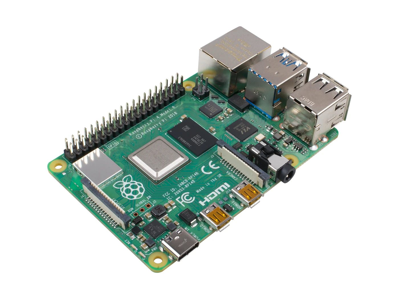 Raspberry Pi 4 Computer Model B, Single Board Computer for Building Mini PC/Smart Robot/Game Console/Workstation/Media Center