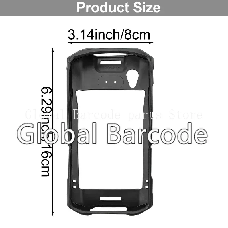 Para Zebra TC21 TC26 Capa protetora preta raiz robusta