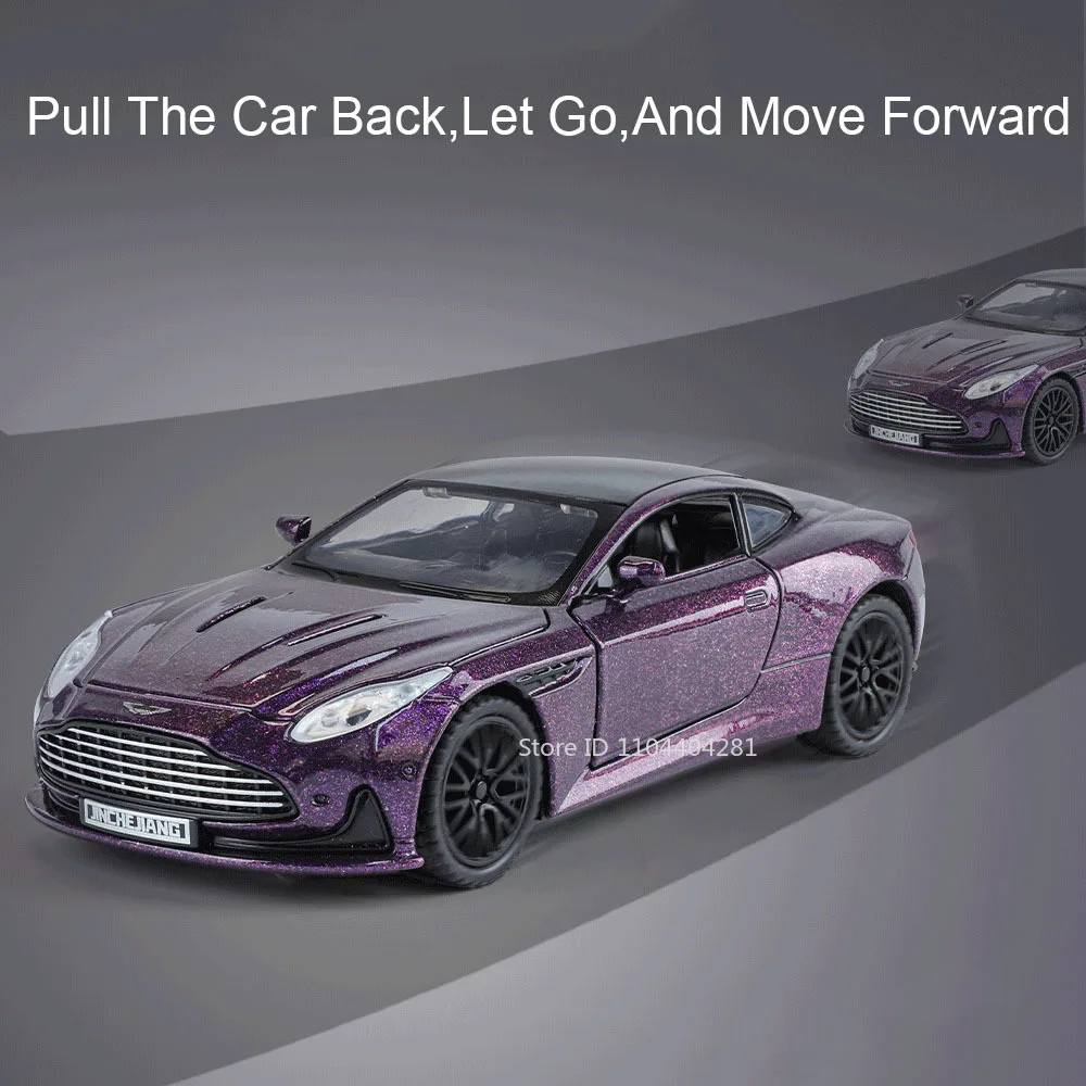 1:32 DB12 バルカン合金スポーツカーモデルダイキャストメタル車両サウンドライトプルバックミニチュアモデル収集趣味ギフト