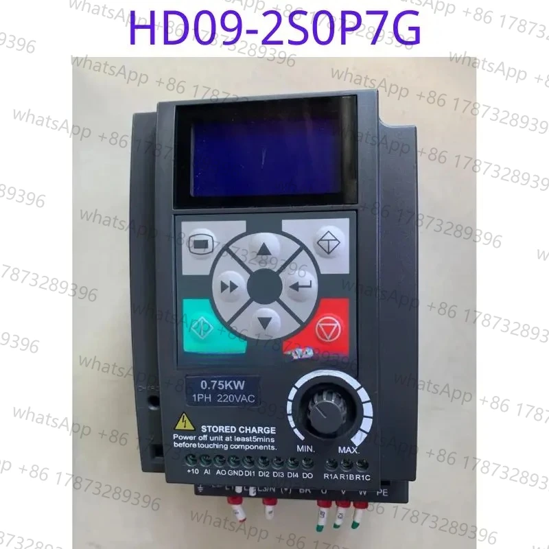 O teste de função do conversor de frequência usado HD09-2S0P7G é OK