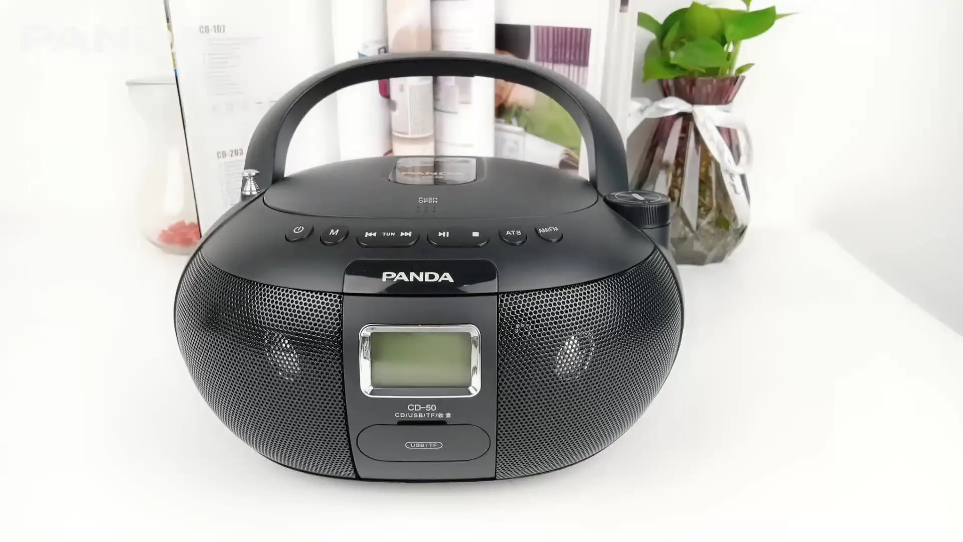 Portable box CD player CD player with built-in amplifier/USB/SD/headphone jack