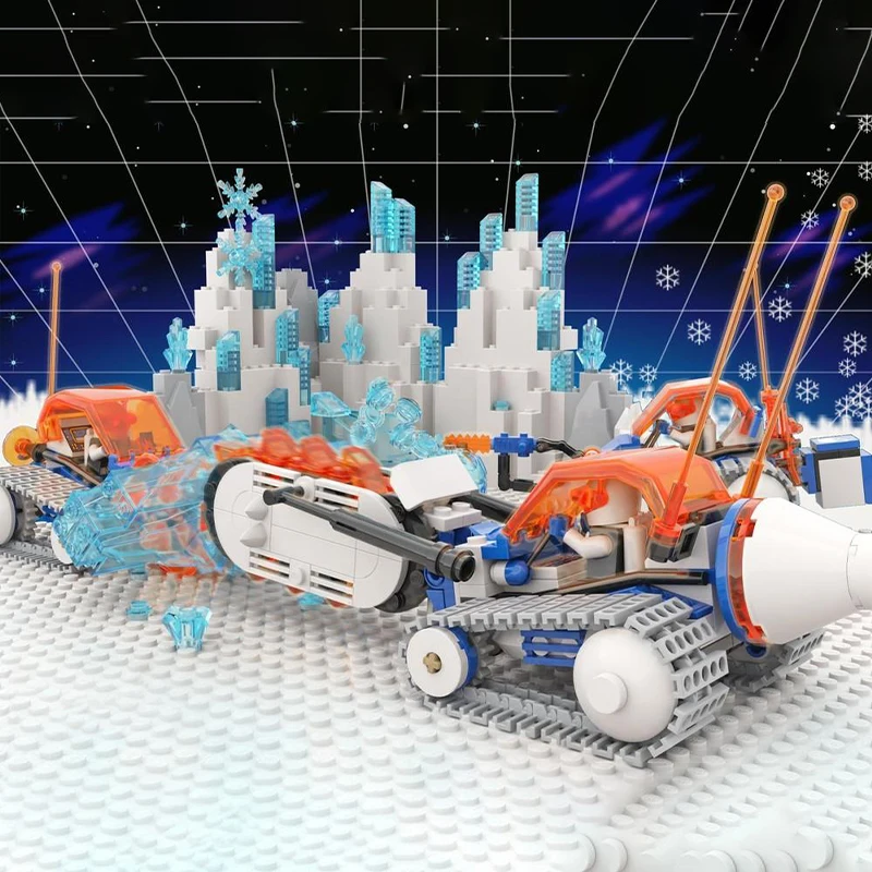 653pcs MOC Space Ice Planet Ice Removal Team Model Building Blocks Construction Toy Christmas Gifts Idea Kids Education Brick