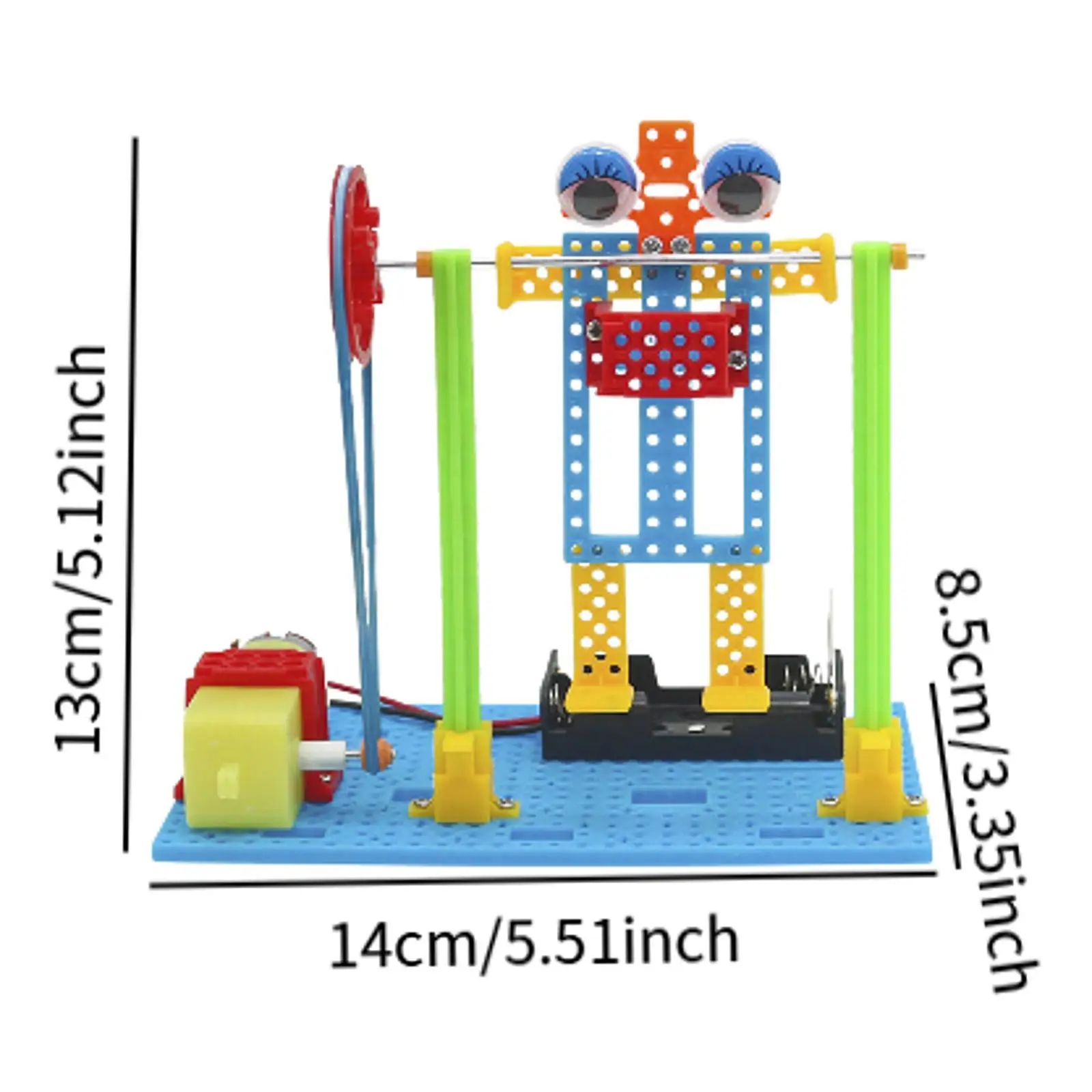 مجموعة المحرك شريط أفقي روبوت نموذج مشاريع الهندسة العلمية أنشطة لعبة الجذعية بناء الروبوت للأطفال من سن 8 إلى 12 عامًا
