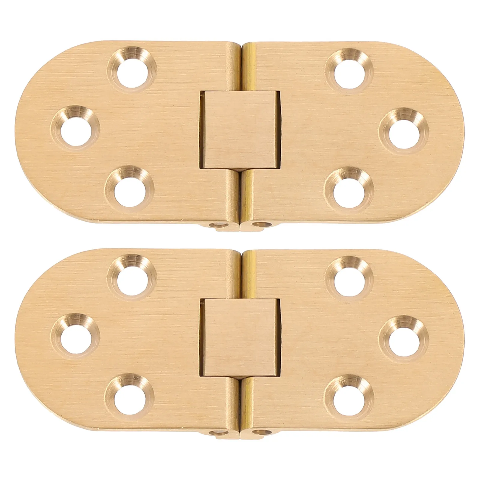 1Set Table Hinges High Quality Brass Folding Flips Tops Hinges Smooth Design Safe Installation for Folding Tables Sewing Machine