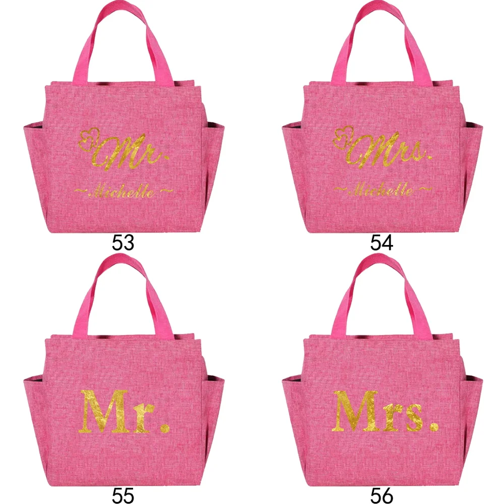 パーソナライズされたカスタマイズされた名前アウトドアピクニックフードバッグ再利用可能なピクニックトートポータブルオフィス弁当ポーチジッパー付きサーマルランチバッグ