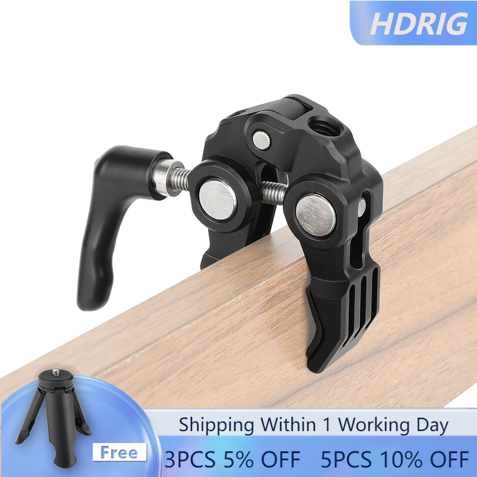 HDRIG Super Clamp Crab Claw Clamp Magic Arm Clamp For  Sony Canon Camera Tripod Monopod Studio Monitor LED Light