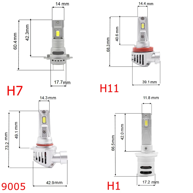 M2P 4300K 3000K H7 Led Scheinwerfer kit H11 Nebel Licht 9005 HB3 H1 9006 H4 Auto LED Lampe LED Scheinwerfer Birne RoHS LICHT