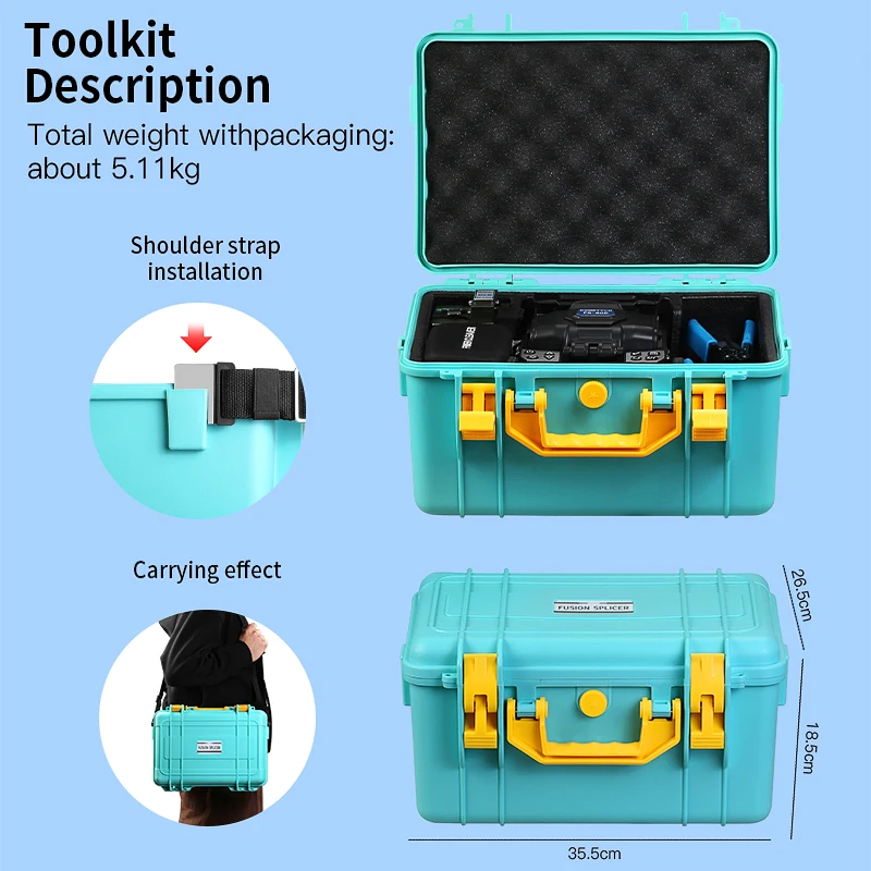 كومبتيكو FS-60E ماكينة ربط الانصهار الأوتوماتيكية بالكامل 5 بوصة تعمل باللمس 6 محركات مع OPM VFL FTTX جهاز ربط الألياف البصرية #6