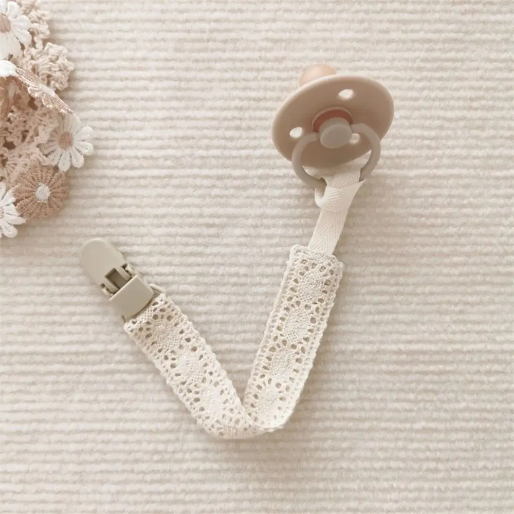 

Lace Baby Cloth Pacifier Chain Adjustable Floral Soother Holder Dummy Clips Teether Toys Straps Nipple Holder Clips Children