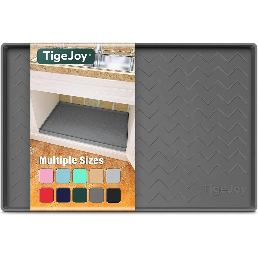 

Waterproof Under Sink Mat 34 x 22 Kitchen Cabinet Liner and Drawer Shelf Liners Protectors for Kitchen Organizers and Storage S
