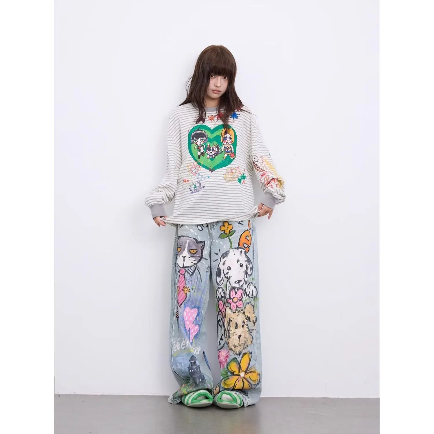 سروال Scimitar للسيدات عالي الجودة على الطراز الأمريكي صيفي مشروط كبير الحجم متجدد الهواء في الهواء الطلق واسع الأرجل منتجع حضري أنيق #4