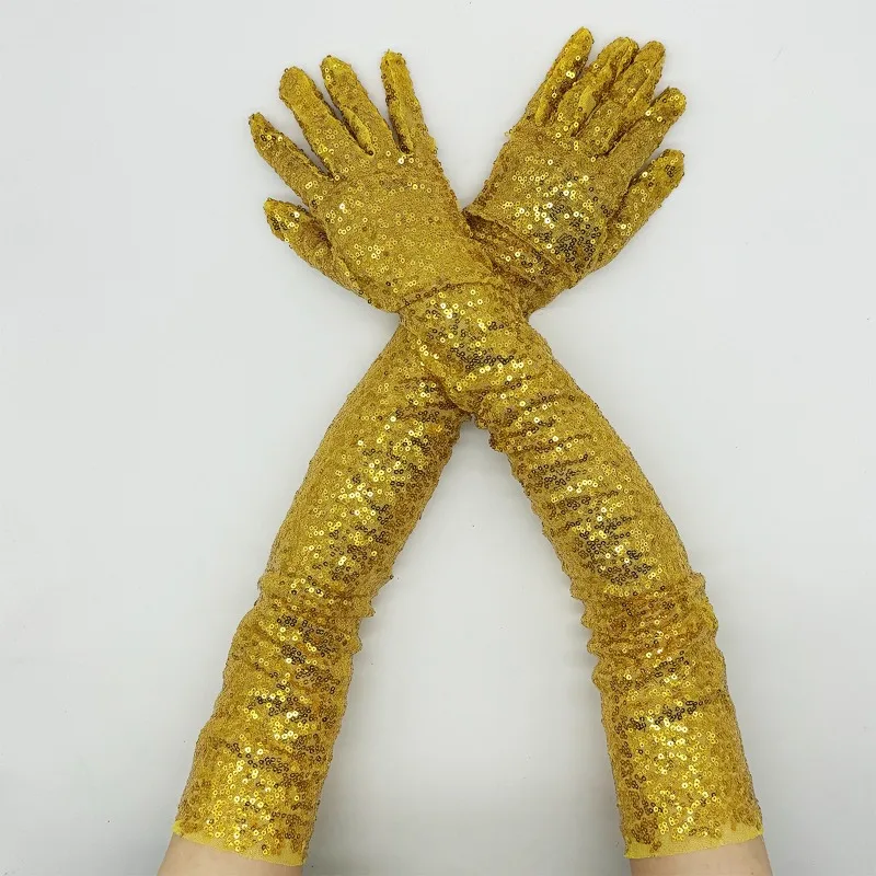 60 سنتيمتر المرأة طويلة الترتر قفازات ريترو ستايل موضة شخصية أوبرا حفلة موسيقية تأثيري مرحلة الأداء مرونة رقيقة #1