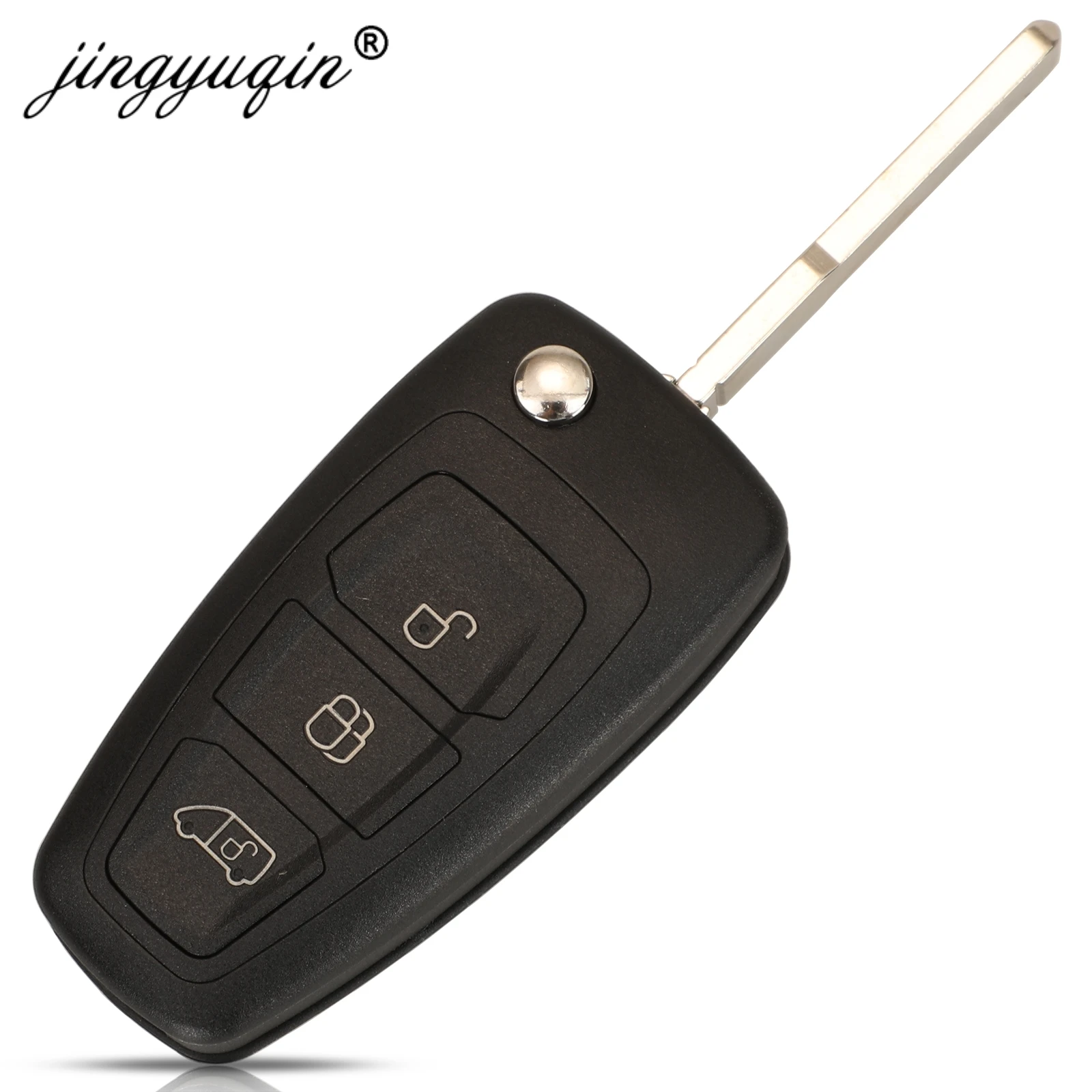 jingyuqin BK2T-15K601-AA/ AC 434MHz ASK 4D+(83) Chip Car Keys for Ford Tourneo Transit Custom Remote Flip Key Fob Aftermarket