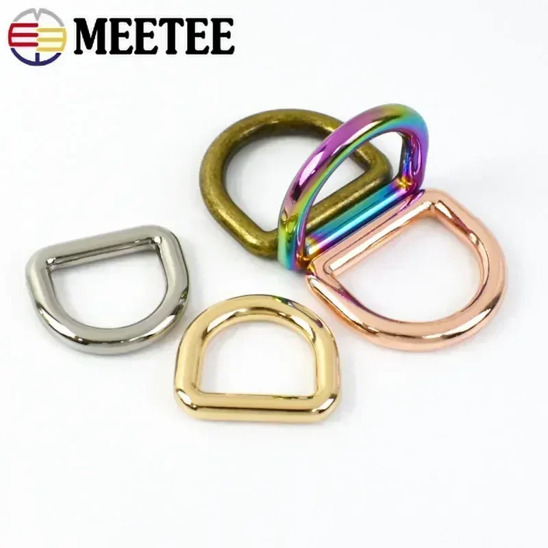 10pcs Meetee 10-50mm O D Ring Metal Buckles Backpack Strap Belt Dog Pet Collar Webbing Clasp DIY Leather Craft Bags Accessories