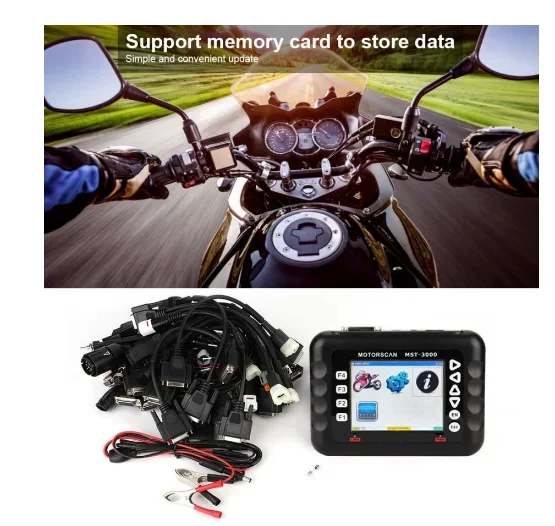 Original MST-3000 Motorcycle Diagnostic Scanner Motor Bike Electronic Diagnostic Tool Fault Code Scanner for 17 Brand Motorcycle