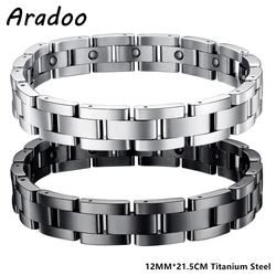 Titanium Steel Magnetic Bracelet Simple Design Stainless Steel Men's Bracelets