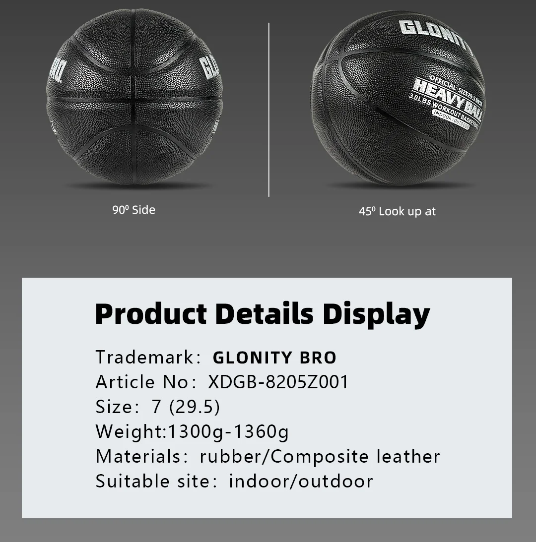 Aggravated Basketball 3lbs Größe 7 Indoor Outdoor Spezial-Trainingsball für verbesserte Ballkontrolle, Dribbling und Passfähigkeiten – Detail 10